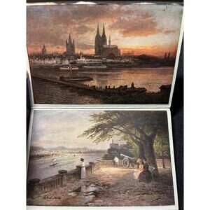 Nikolai von Astudin Russian Oil Painter Postcards The Rhine Swiss Alps Germany